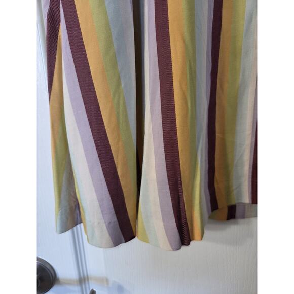 Madewell Striped Grungy Rainbow Pastel Viscose Babydoll Mini Dress, Size 4 - Picture 12 of 12